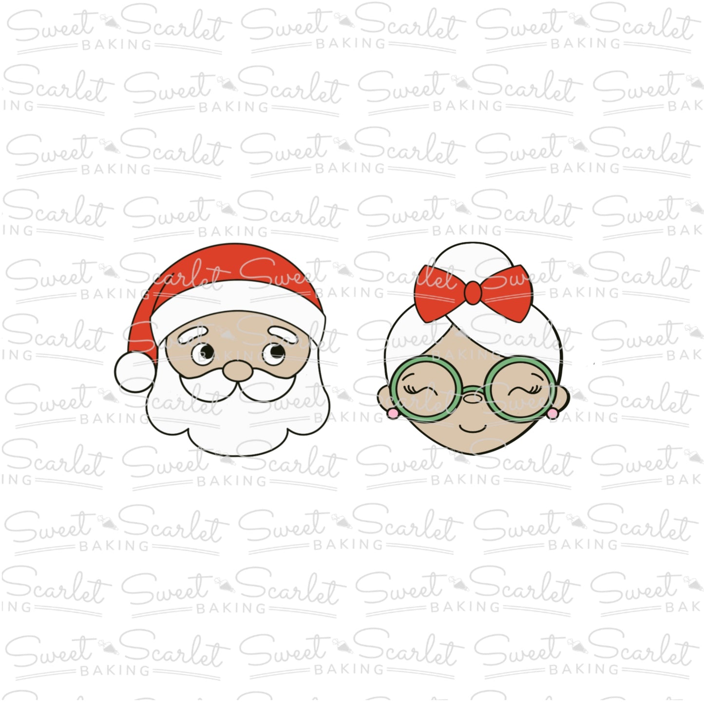 Claus Face Cookie Cutter Duo Set