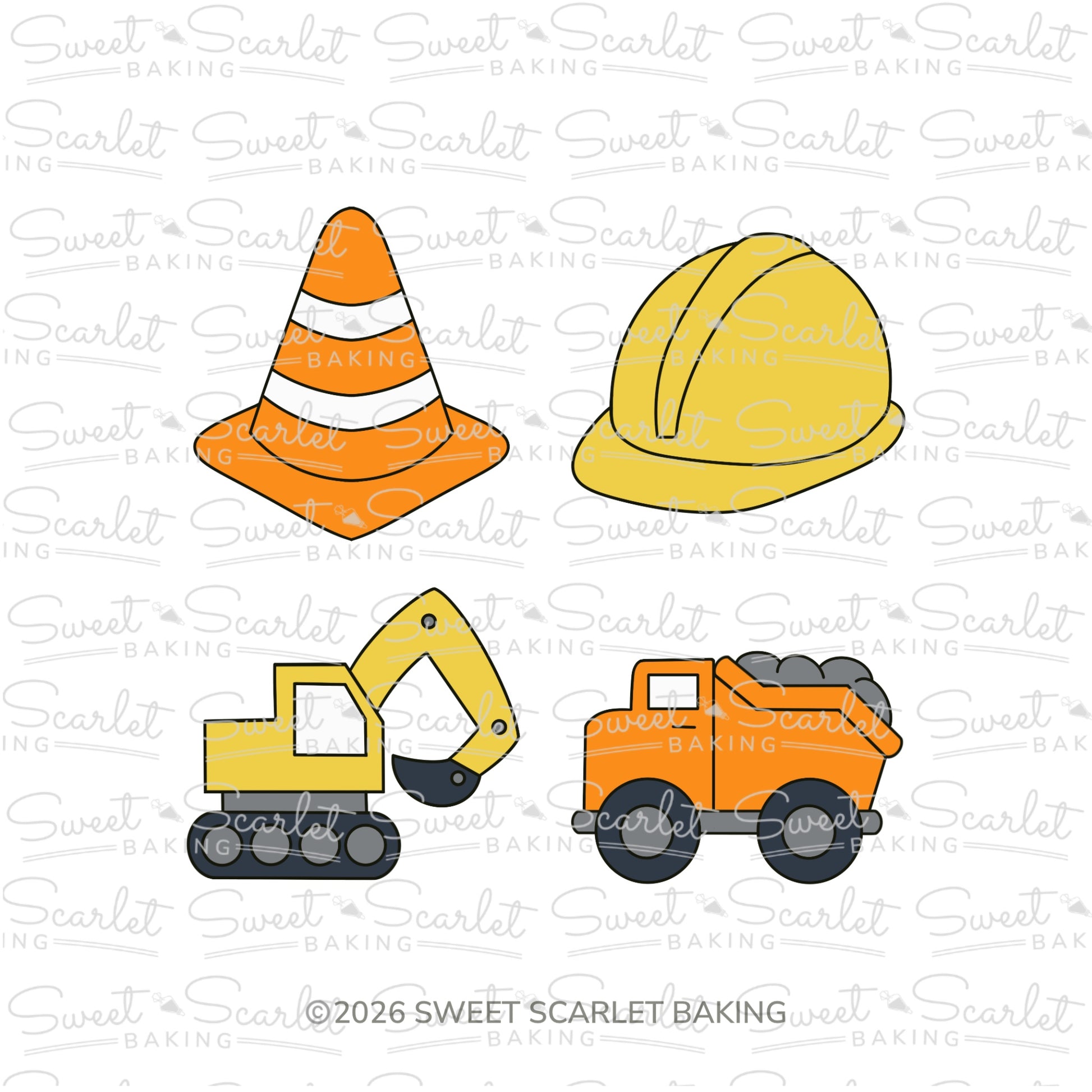 Construction Cookie Cutter Quad Set