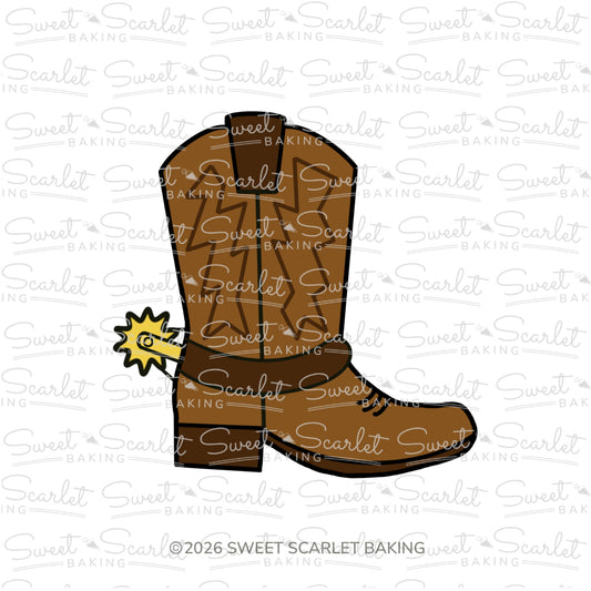Cowboy Boot with Spur Cookie Cutter