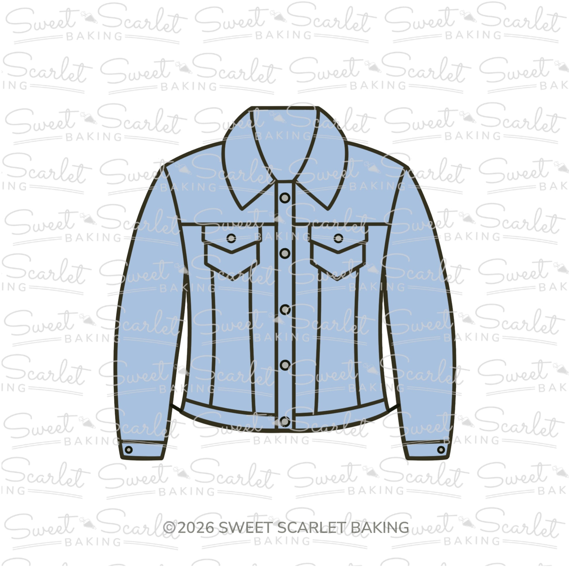Denim Jacket Cookie Cutter