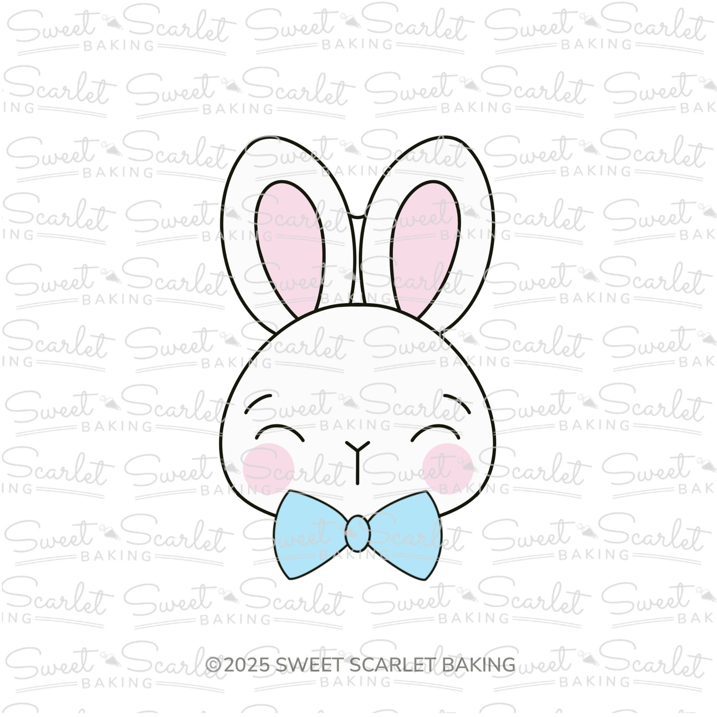 Easter Bunny Face with Bow Tie Cookie Cutter