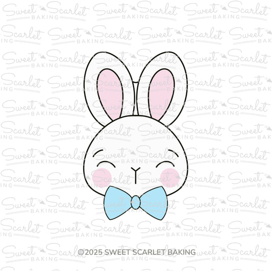 Easter Bunny Face with Bow Tie Cookie Cutter
