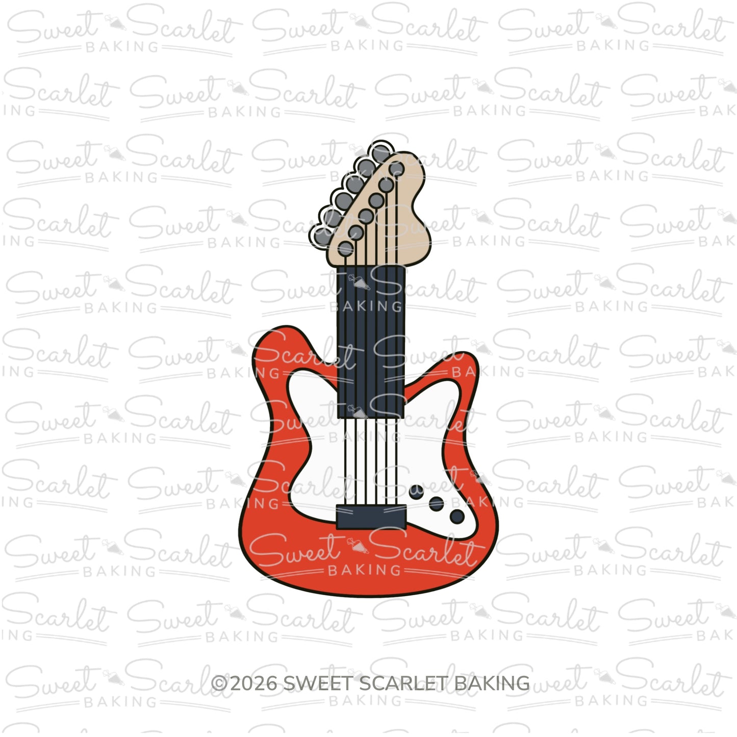 Electric Guitar Cookie Cutter