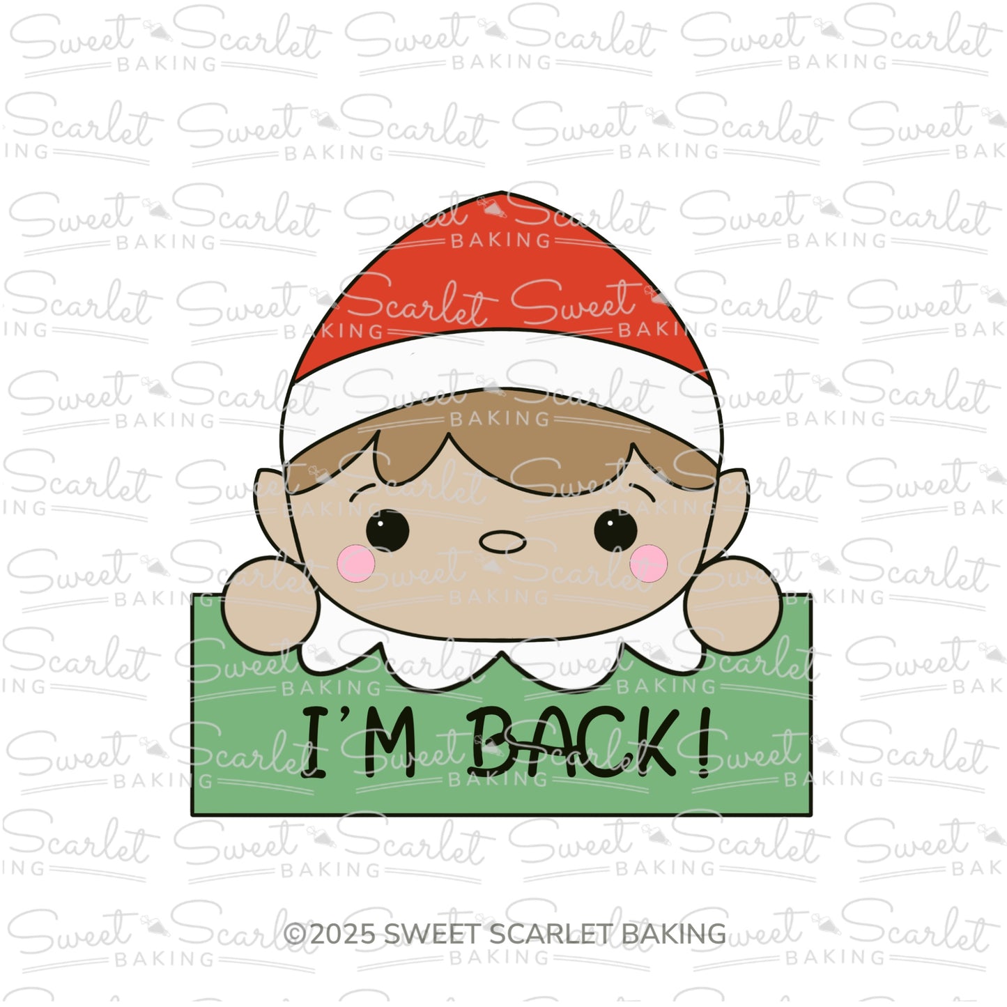 Elf Plaque Cookie Cutter