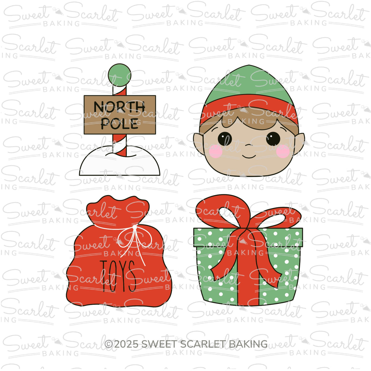 Elf Cookie Cutter Quad Set