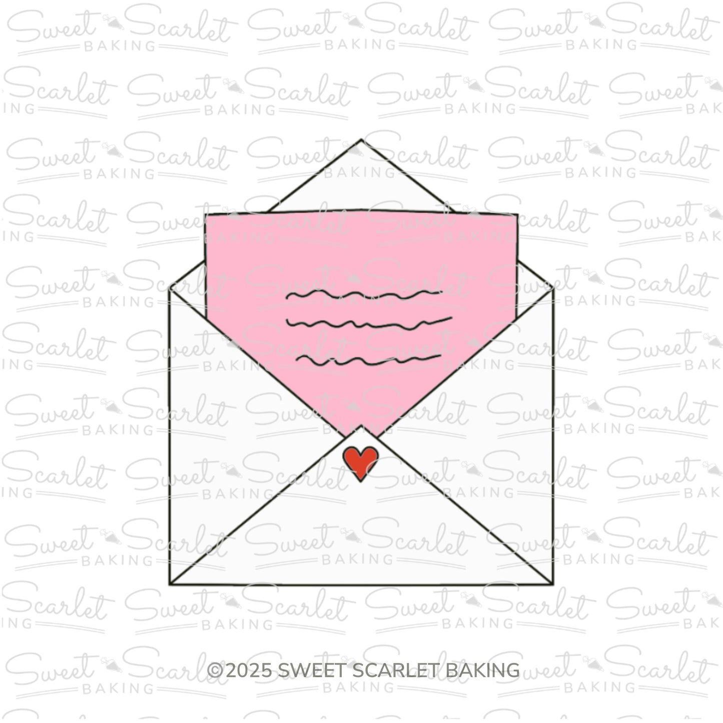 Envelope with Letter Cookie Cutter