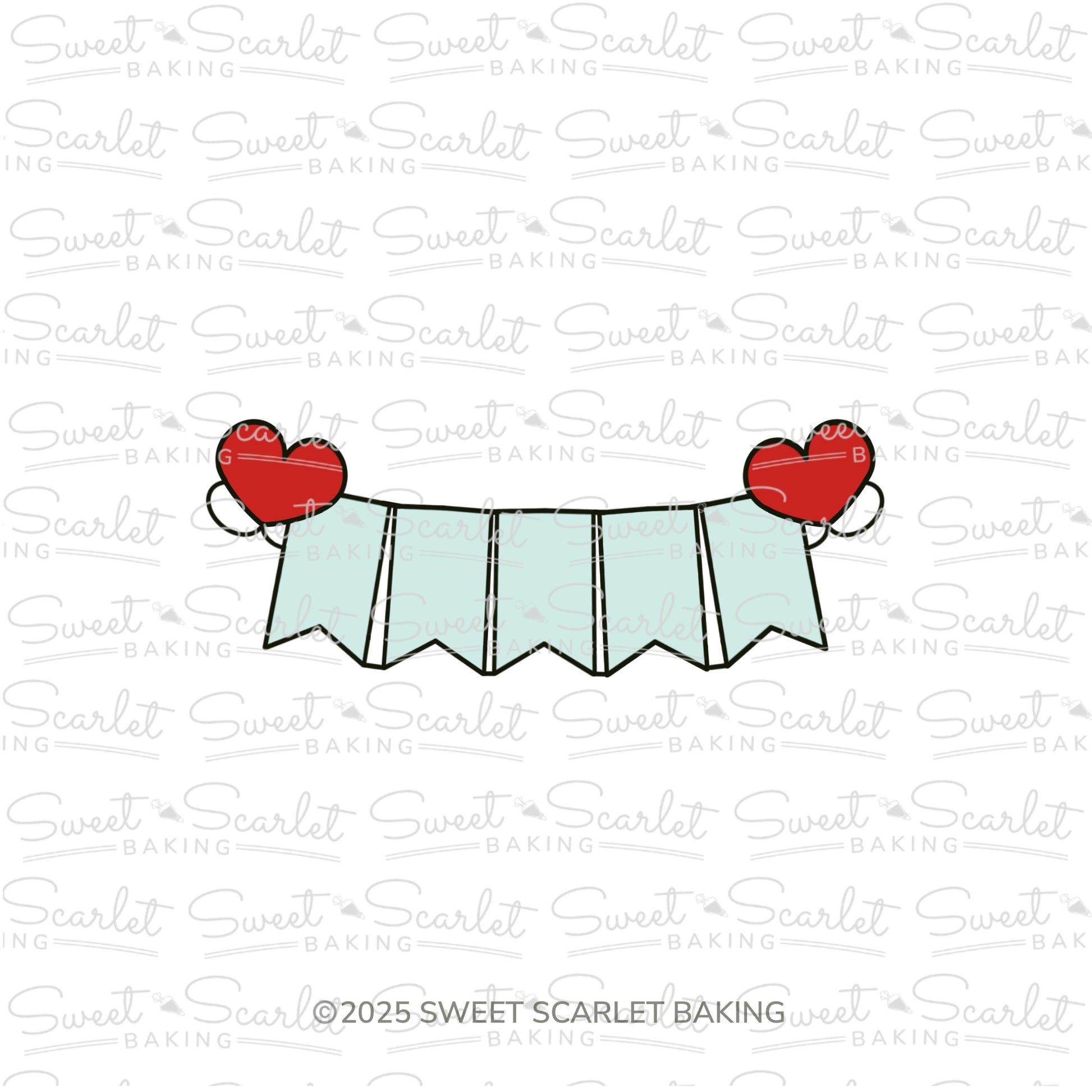 Five Flag Bunting Cookie Cutter