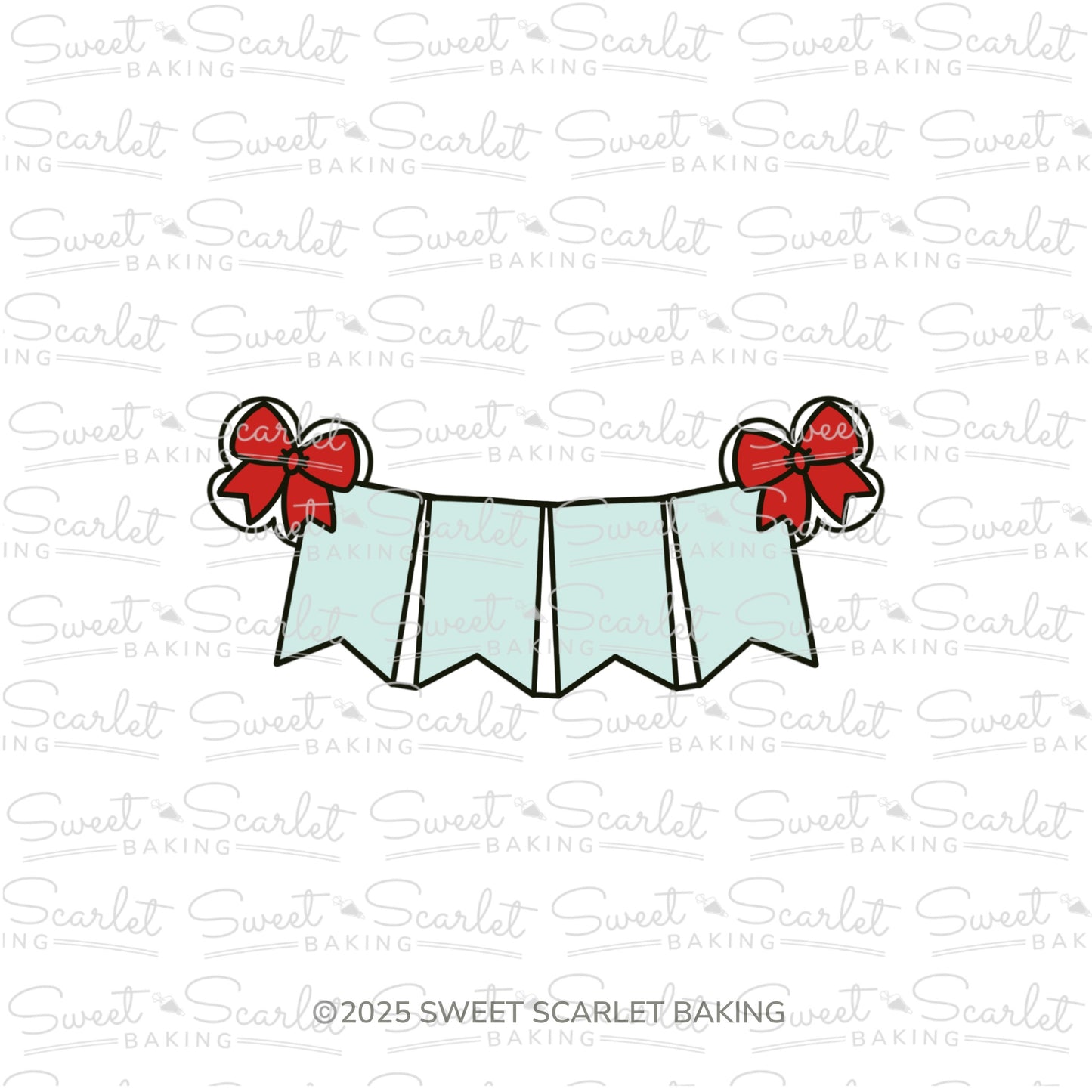 Four Flag Bunting Cookie Cutter