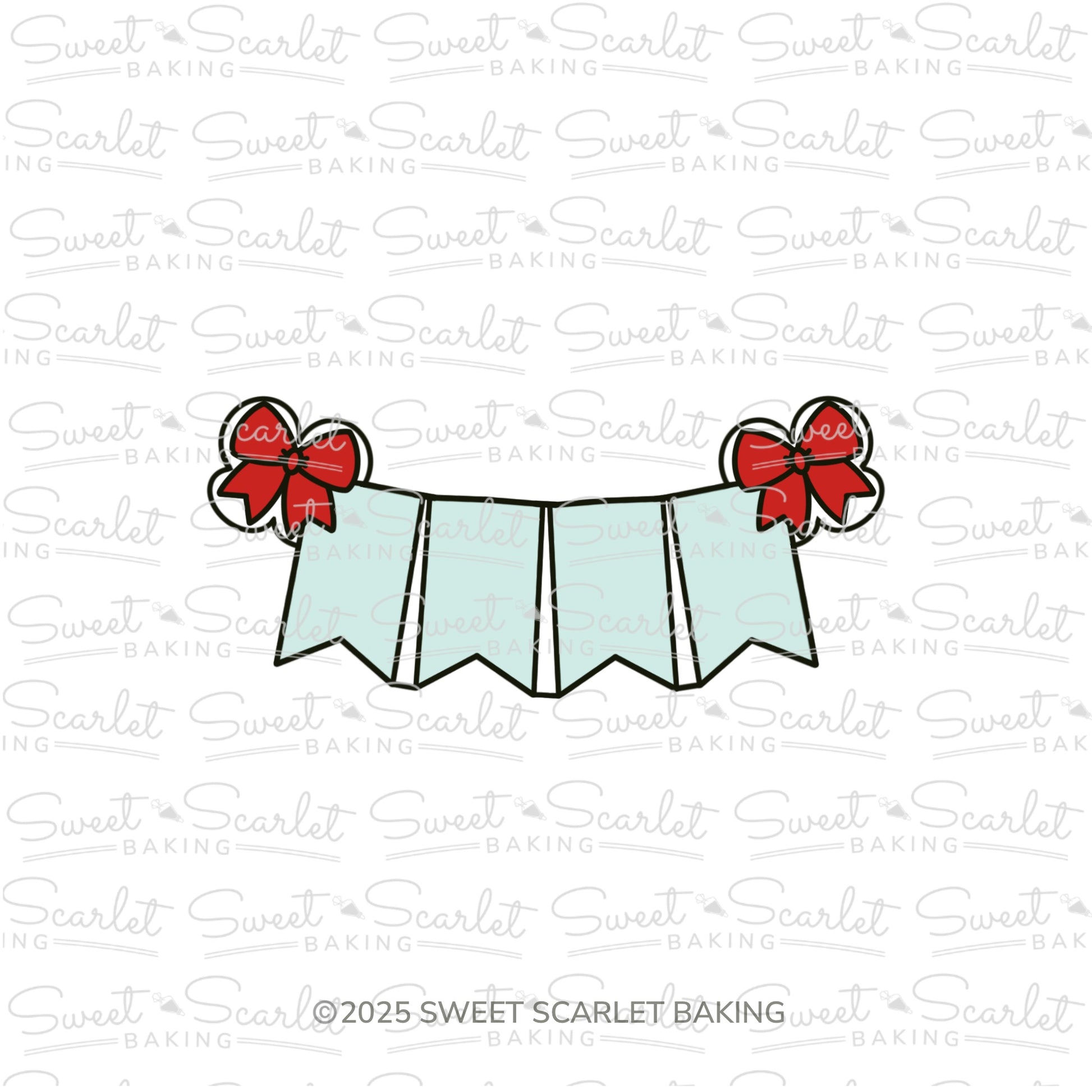 Four Flag Bunting Cookie Cutter