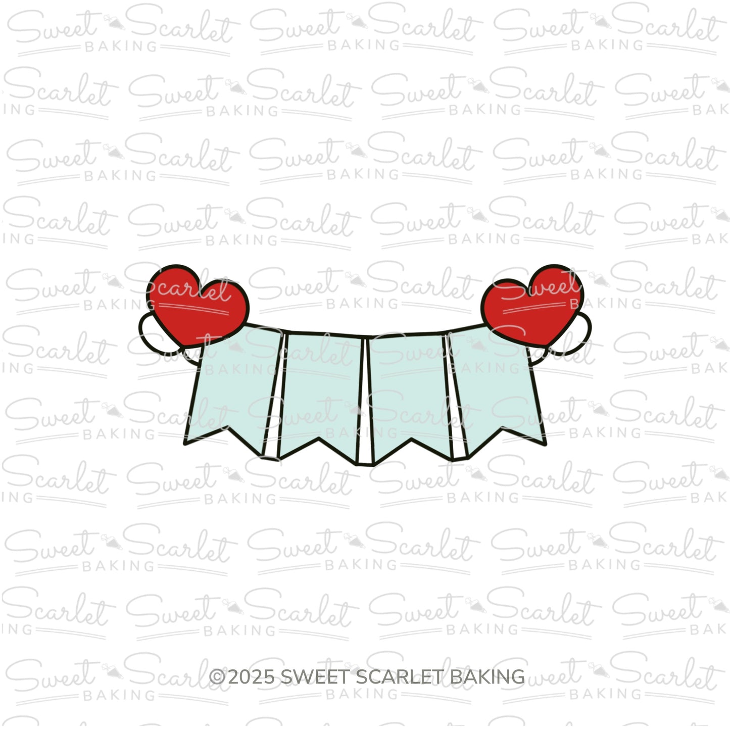 Four Flag Bunting Cookie Cutter
