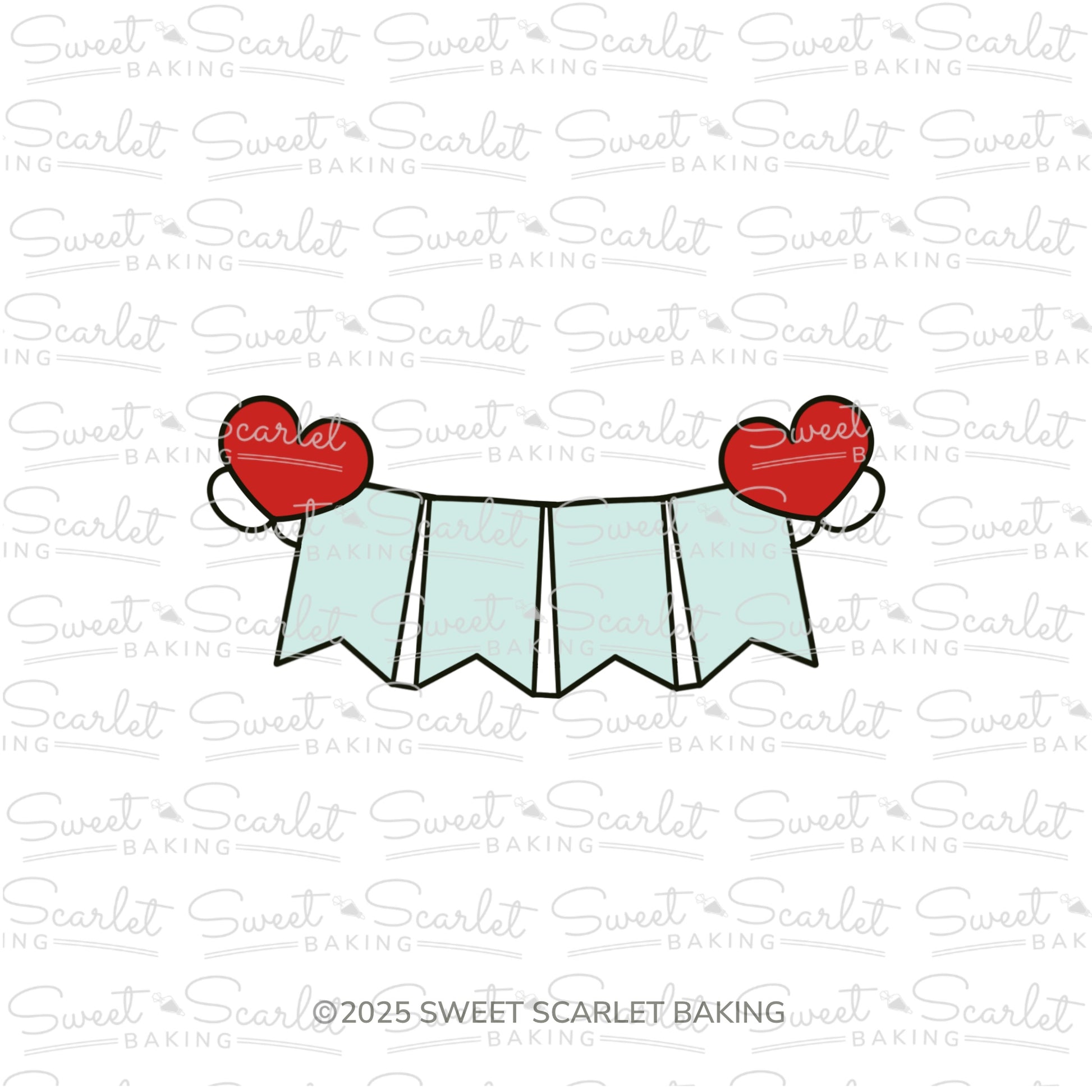 Four Flag Bunting Cookie Cutter