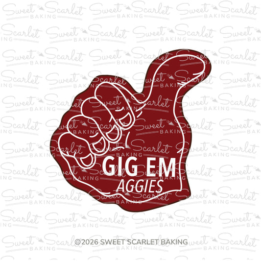 Gig Em Aggies Cookie Cutter
