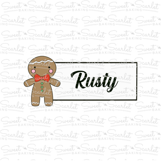 Gingerbread Boy Tag Cookie Cutter