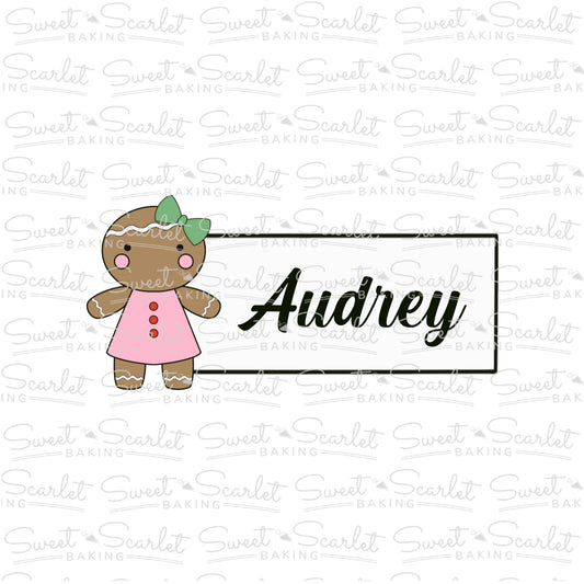 Gingerbread Girl Tag Cookie Cutter