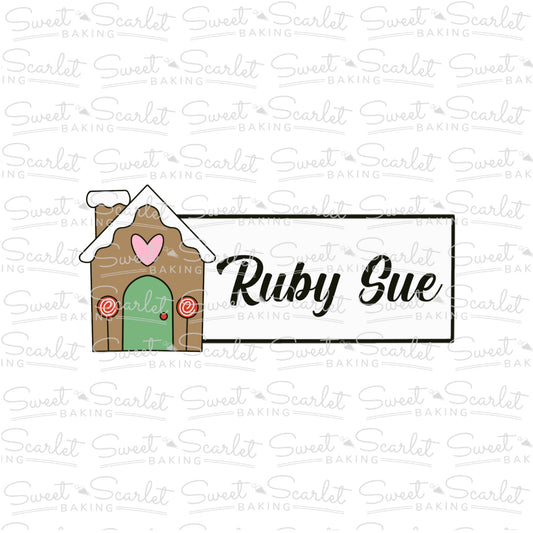 Gingerbread House Tag Cookie Cutter