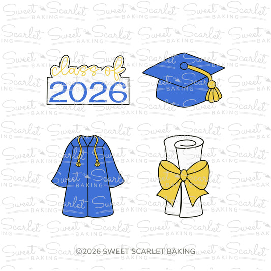 Graduation Cookie Cutter Quad Set