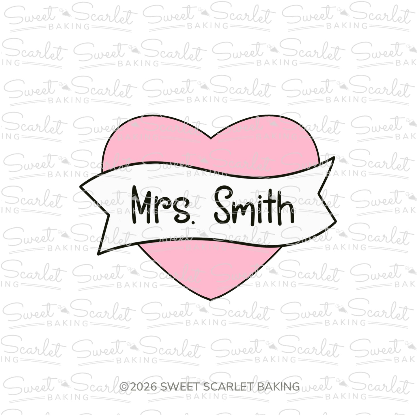 Heart with Banner Cookie Cutter