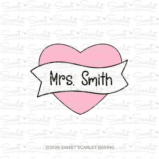 Heart with Banner Cookie Cutter