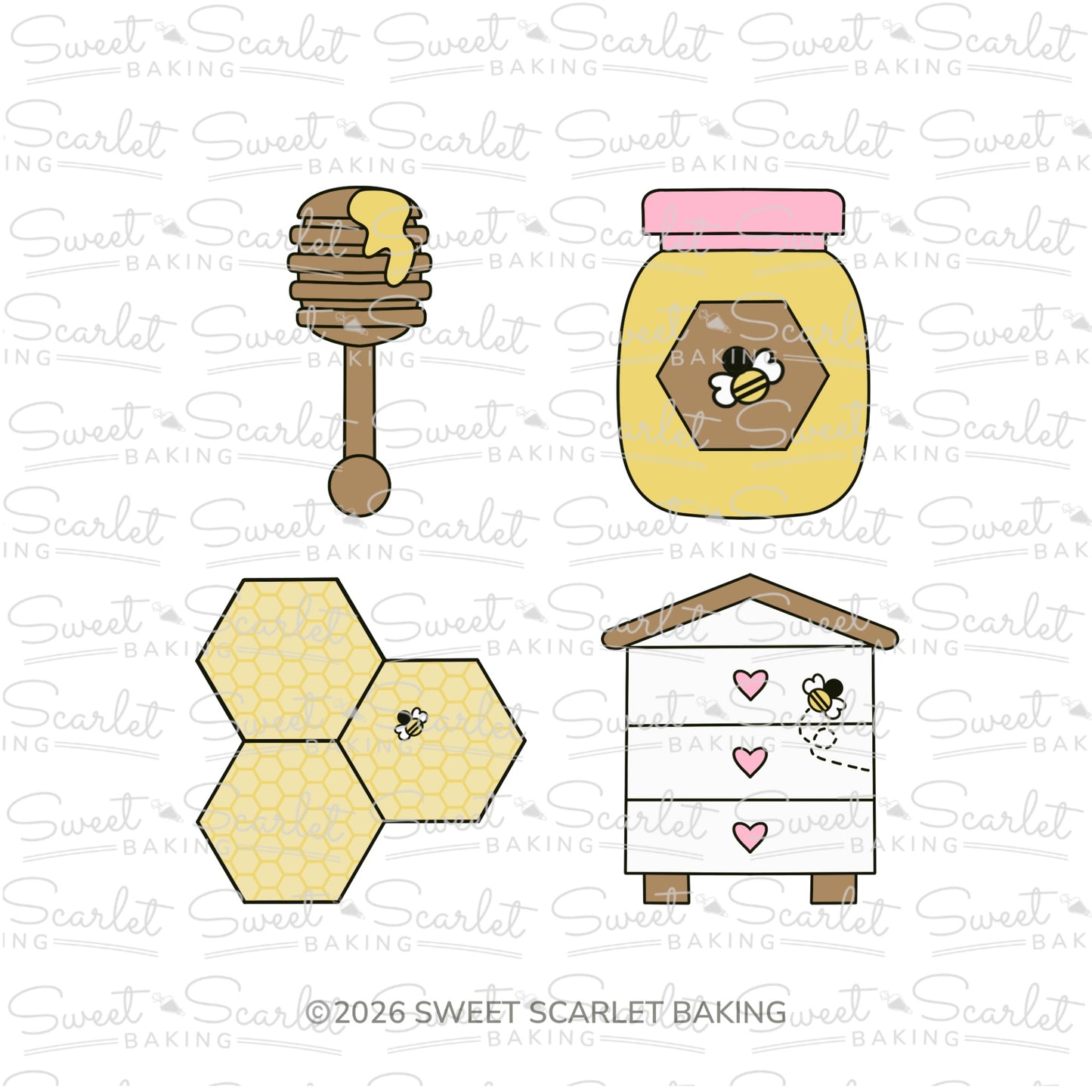 Honey Cookie Cutter Quad Set