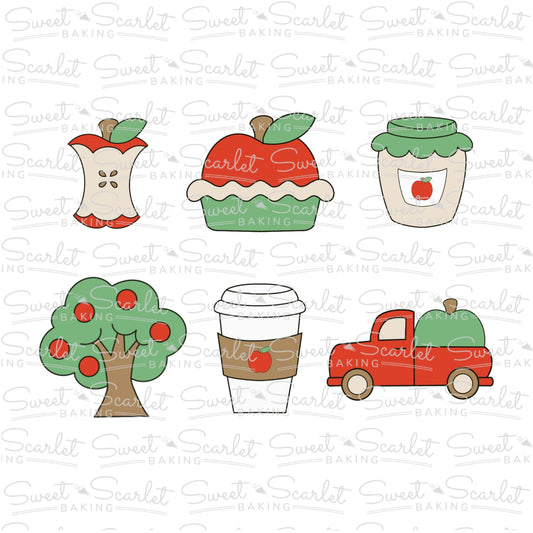 Autumn Apple Cookie Cutter Set