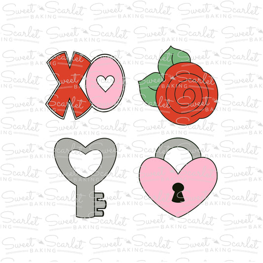 Key to My Heart Cookie Cutter Quad Set
