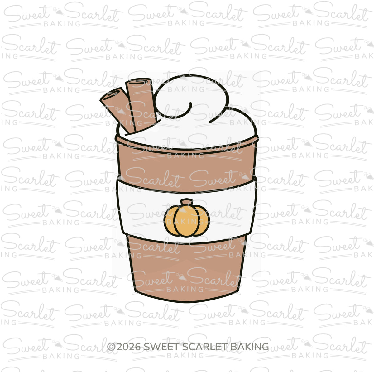 Latte with Cinnamon Cookie Cutter