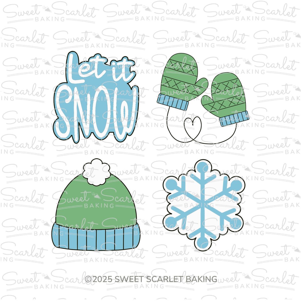 Let it Snow Cookie Cutter Quad Set