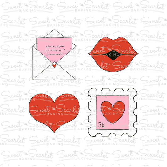 Love Letter Cookie Cutter Quad Set