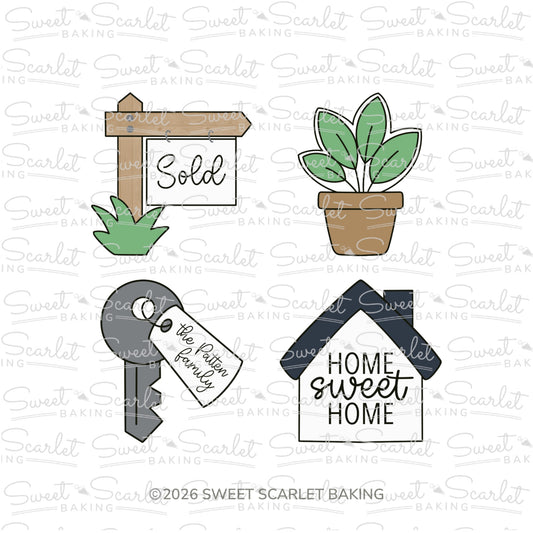 New Home Cookie Cutter Quad Set