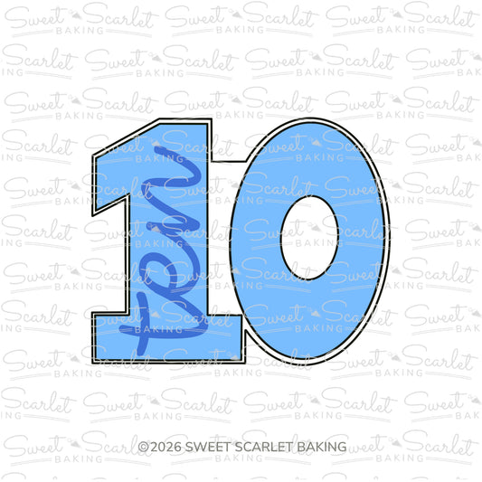 Number Ten Cookie Cutter