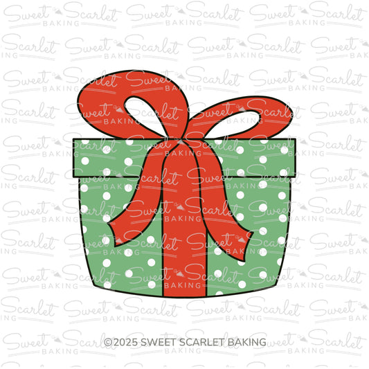 Present with Lid Cookie Cutter