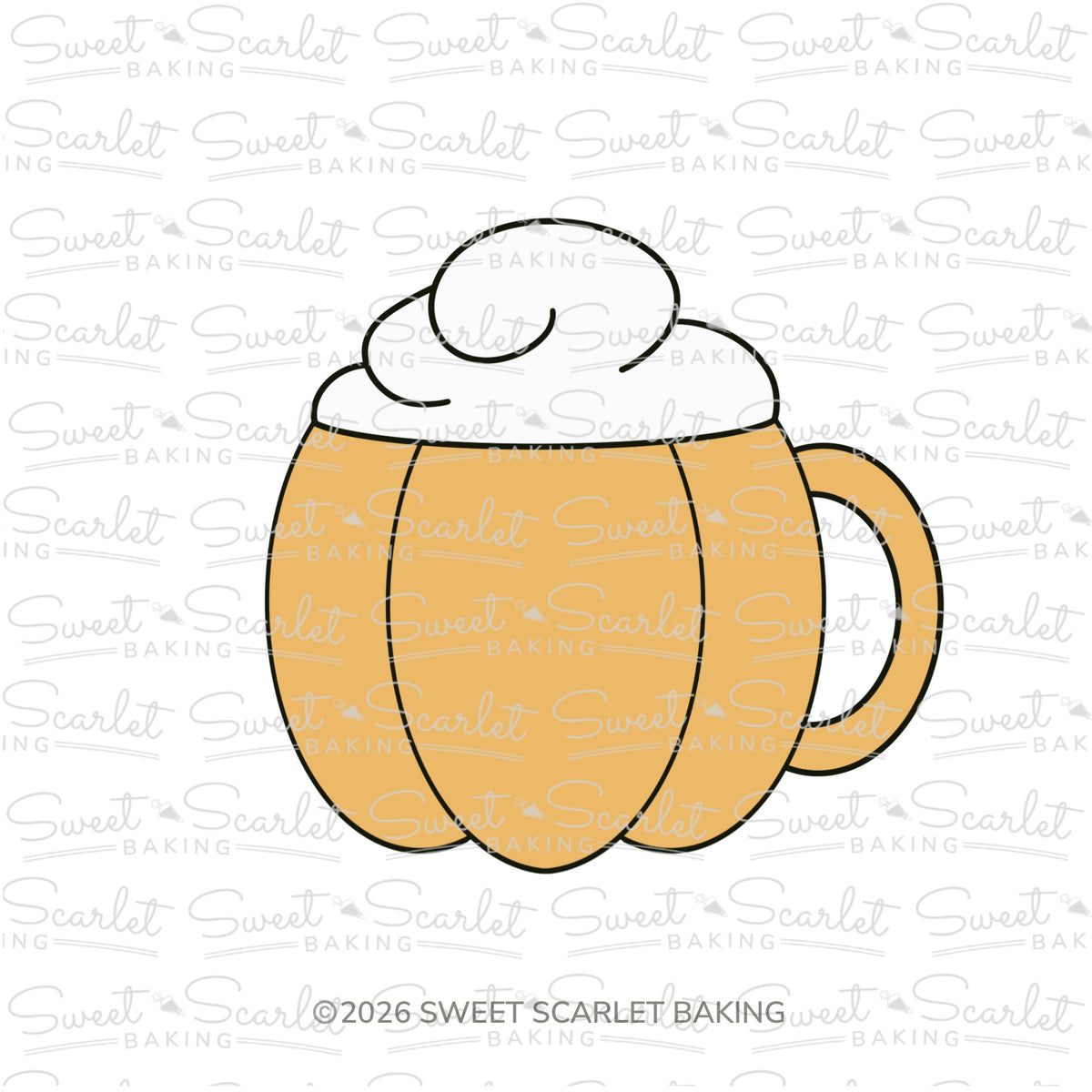 Pumpkin Mug with Whip Cream Cookie Cutter