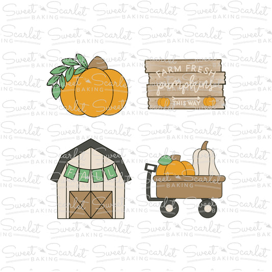 Pumpkin Patch Cookie Cutter Quad Set