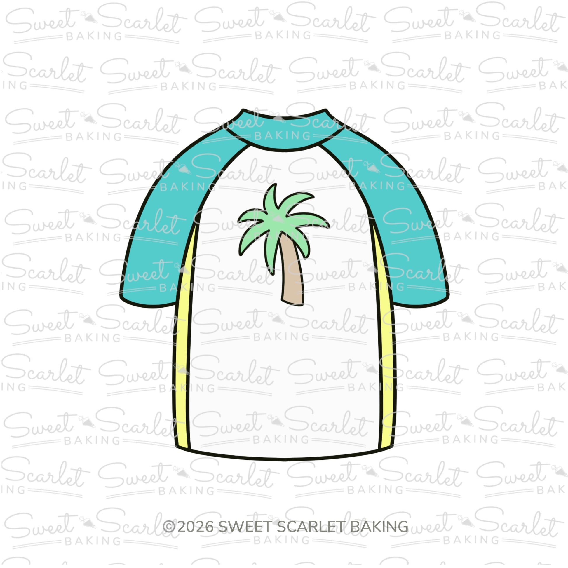 Rash Guard Shirt Cookie Cutter