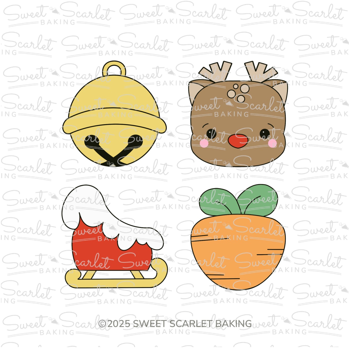 Square Reindeer Face Cookie Cutter