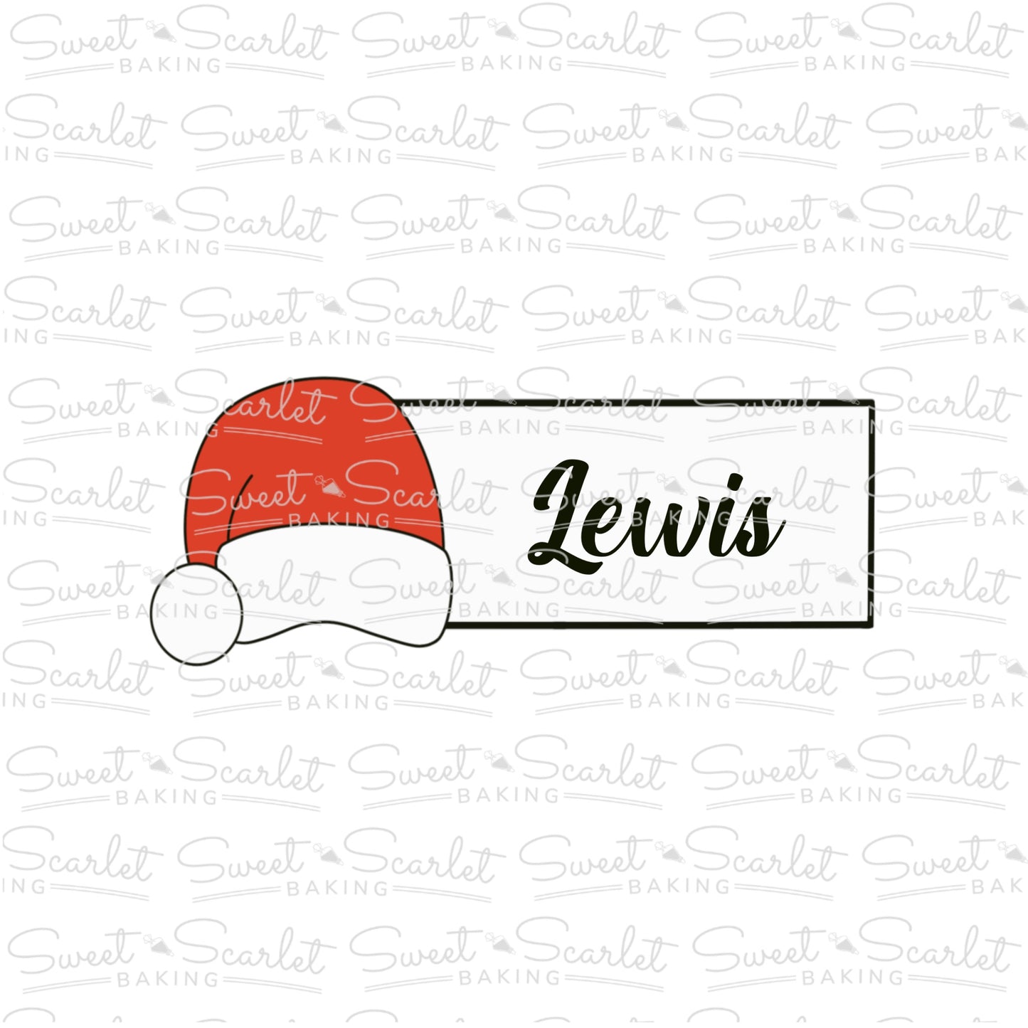 Santa Hat Tag Cookie Cutter