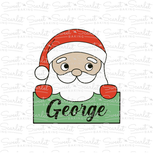 Santa Plaque Cookie Cutter