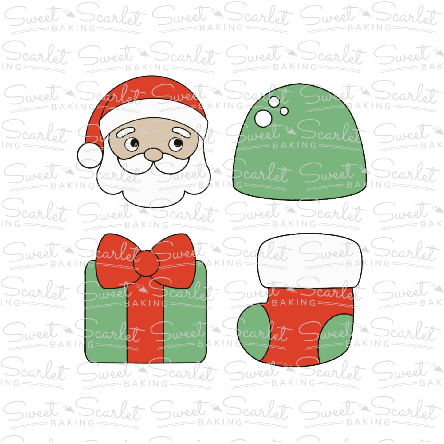 Santa Cookie Cutter Quad Set