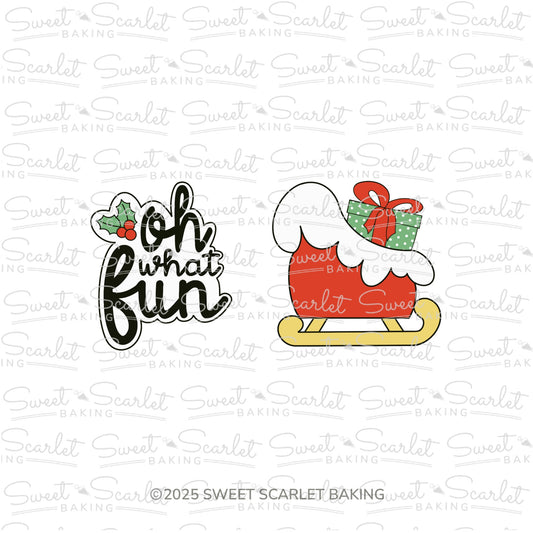 Santa's Sleigh Cookie Cutter Duo Set