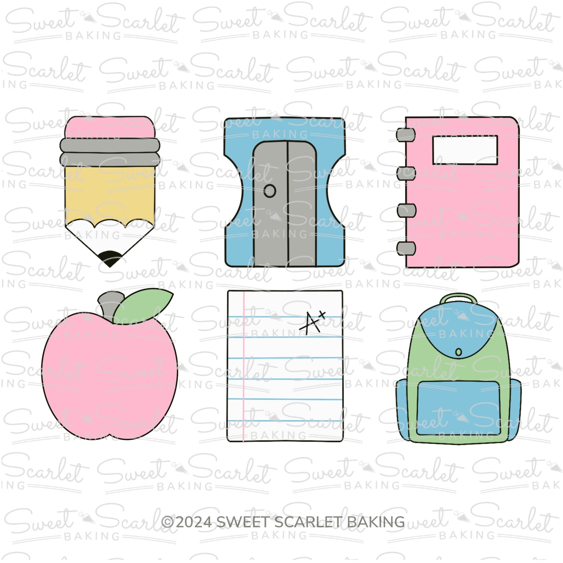 School Writer Cookie Cutter Set