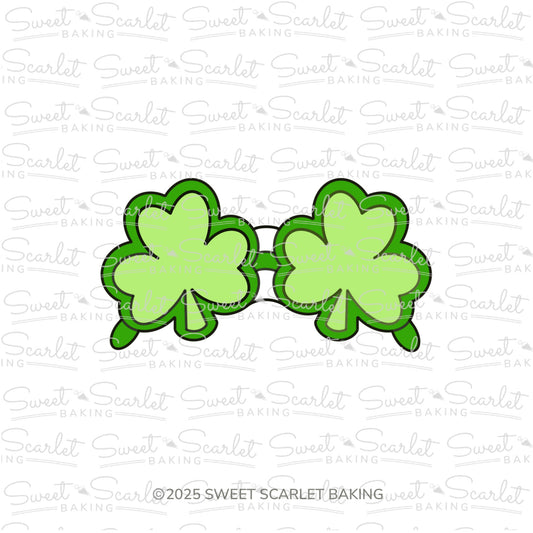 Shamrock Sunglasses Cookie Cutter