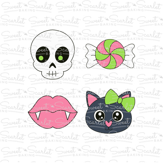 Spooky Halloween Cookie Cutter Quad Set