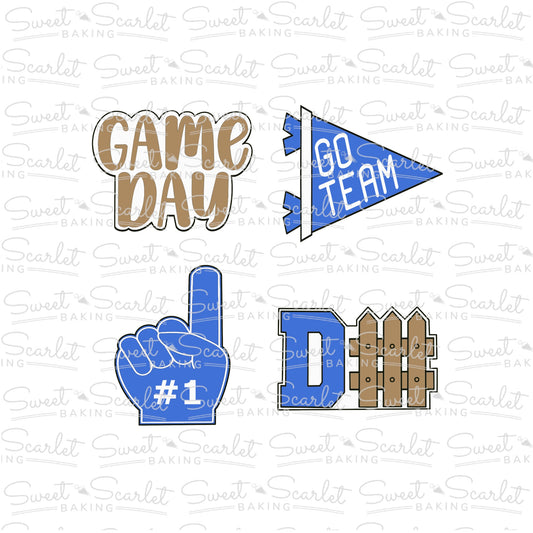 Sports Fan Cookie Cutter Quad Set