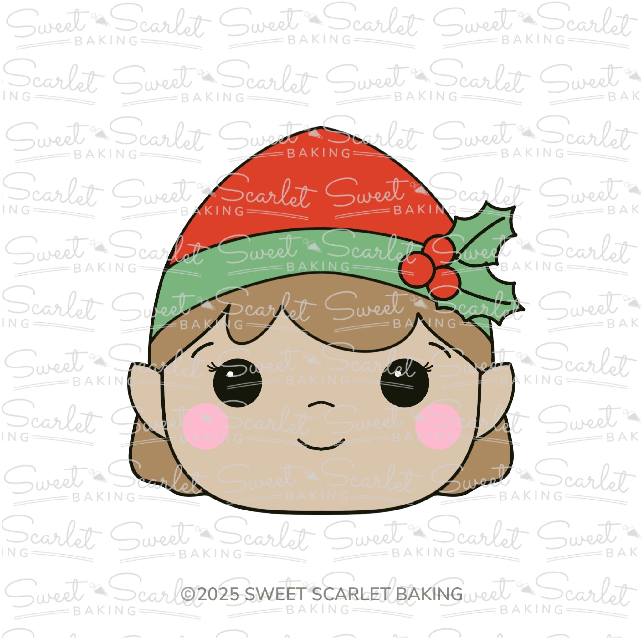 Square Girl Elf Face Cookie Cutter – Sweet Scarlet Baking