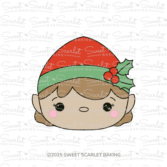 Square Girl Elf Face Cookie Cutter
