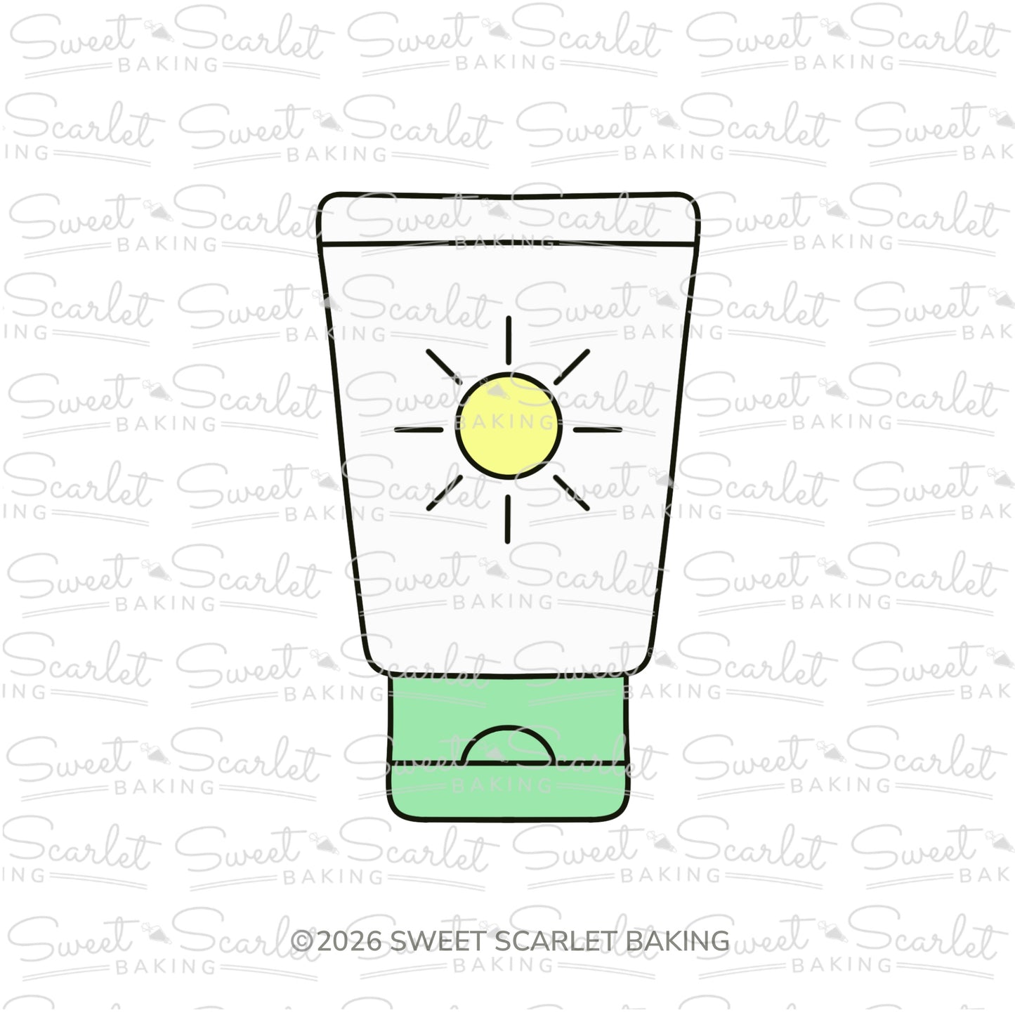Sunscreen Tube Cookie Cutter