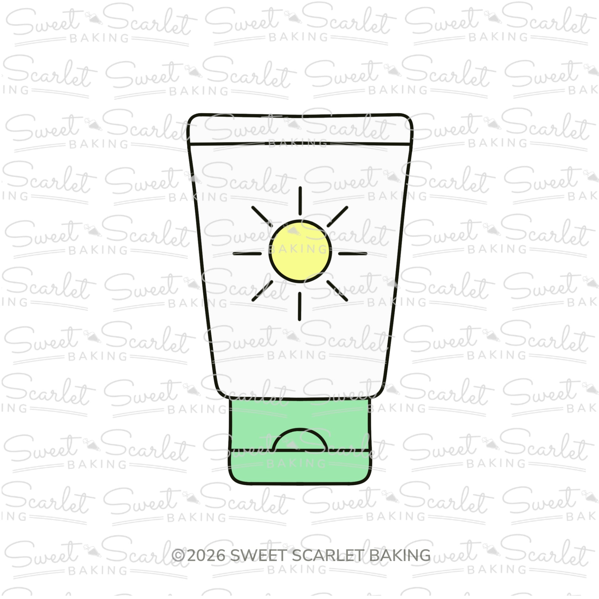 Sunscreen Tube Cookie Cutter