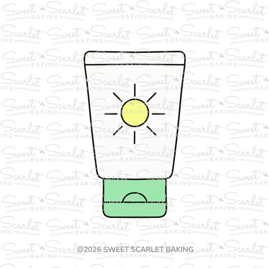 Sunscreen Tube Cookie Cutter