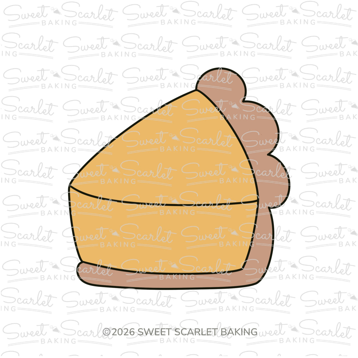 Tall Pie Slice 3D Cookie Cutter