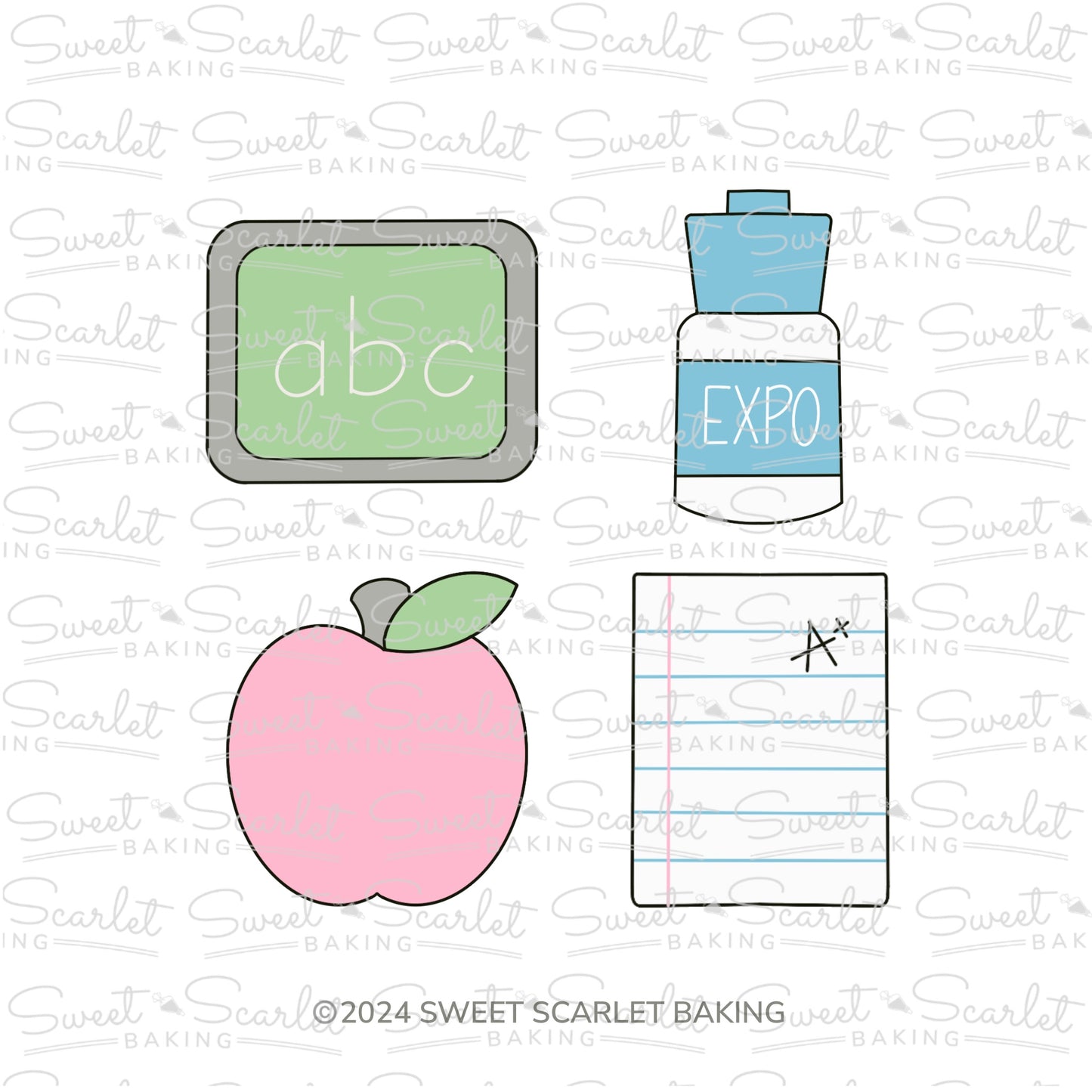 Teacher Cookie Cutter Quad Set